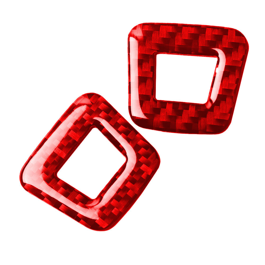 Red Carbon Fiber Speaker Audio Surround Trim for Alfa Romeo Giulia 2017-2019