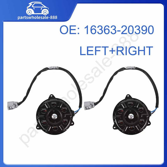 2-piece left + right cooling fan motor assembly for Lexus RX350 RX400H RX450H