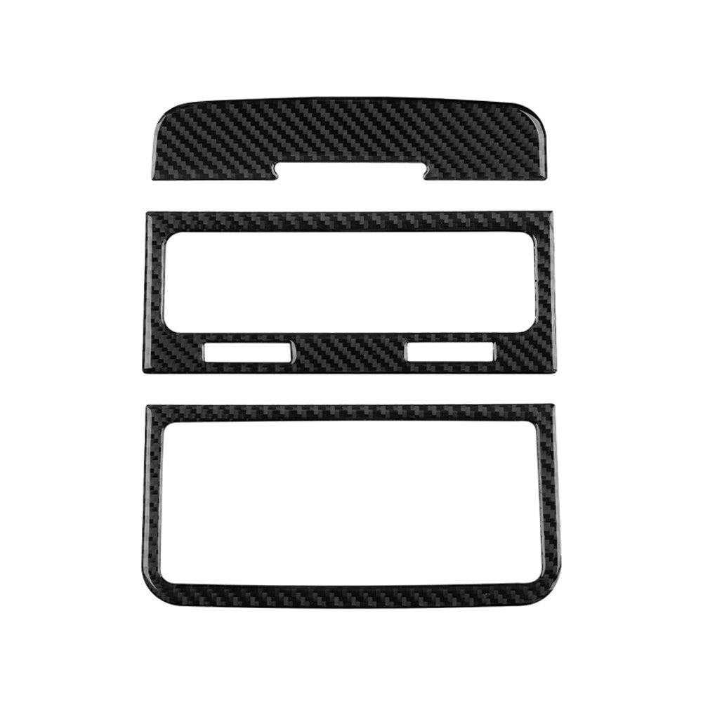 3Pcs Rear Air Vent Trim Cover Carbon Fiber for VW Touareg 2011-2018