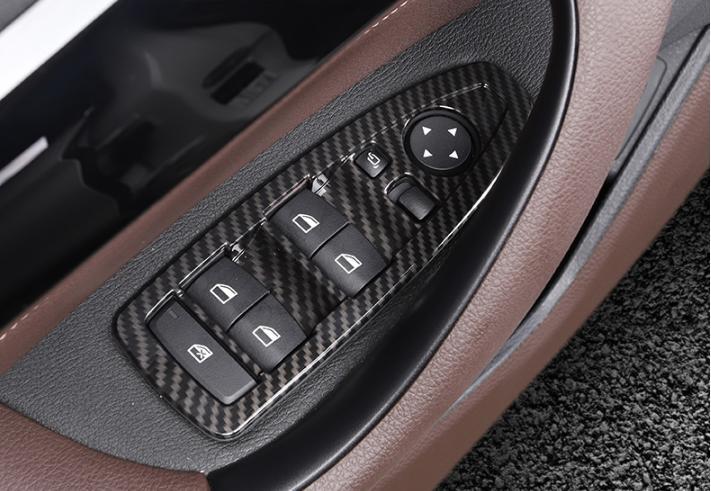 ABS Carbon Fiber Inner window glass switch trim 4PCS 2016-2021 for BMW X1 F48