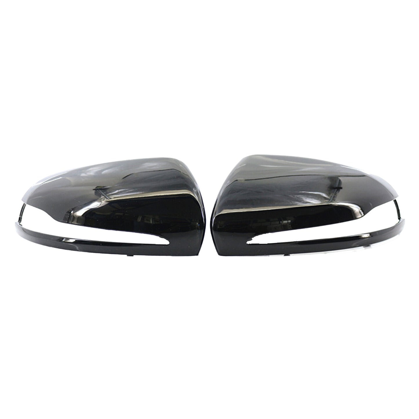 Gloss Black Mirror Cover Caps for Benz C E GLC Class W205 X253 W213 2016-2020 2A