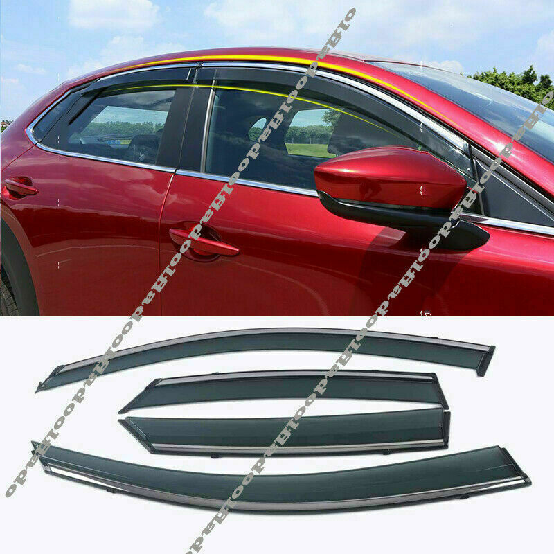 4Pcs for mazda CX-30 2020-2022 Window Visor Vent Sun Shade Rain Guard Door Visor
