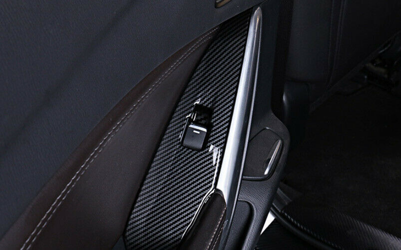 for Mazda 6 Atenza 2017-2019 Carbon Fiber Window Lift Panel Switch Cover Trims