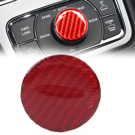 Central Console Knob Button Cover Trim Fit for Jeep Grand Cherokee 2011-2022 Red