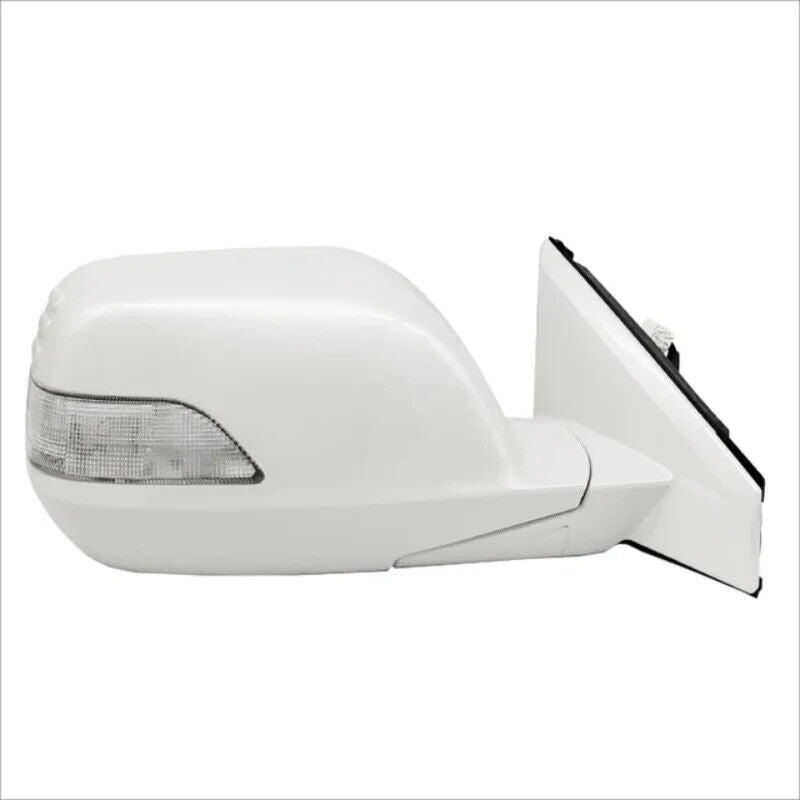 White Door Side Mirror W/Turn Signal Heated 9PIN Left for HONDA CRV 2007-2011