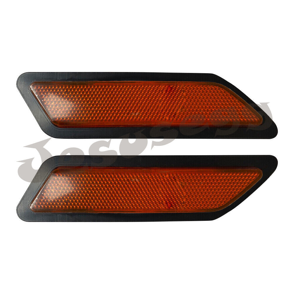 2X for BMW F30 F31 3-Series Black Front LHRH Bumper Reflector Side Marker Light