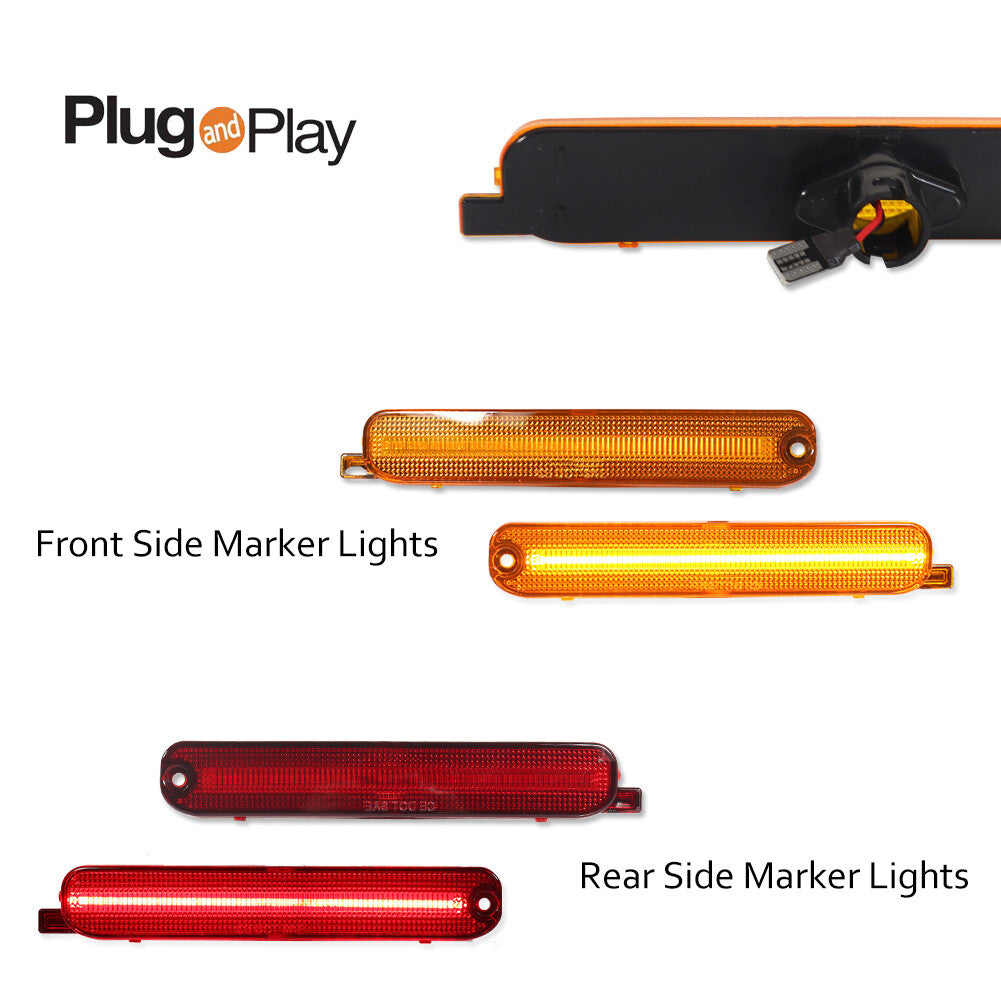 (2) Amber (2) Red LED side marker lights are available for 95-01 for Chevrolet Lumina and 95-99 Monte Carlo.