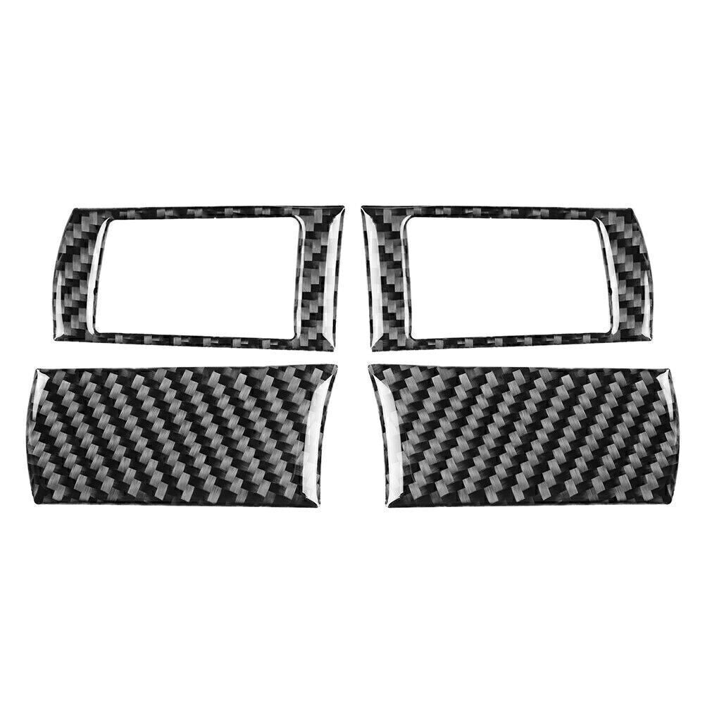 4 x Carbon Fiber Steering Wheel Button Cover Trim for Dodge for Challenger 2008-2010