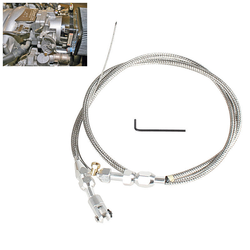 36-inch braided throttle cable kit for Chevrolet / for Chevrolet LS1 engines 4.8/5.3/5.7/6.0L