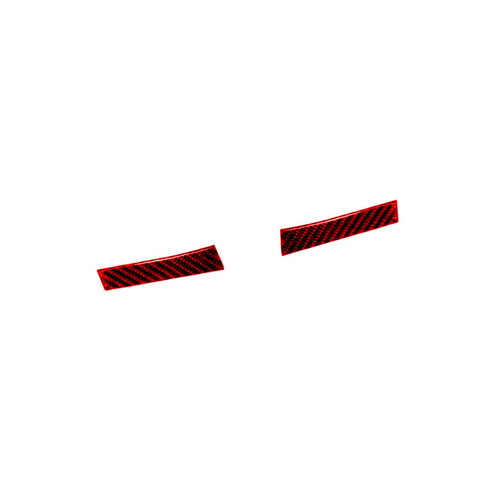 2X Red Carbon Fiber Central Air Vent Side Cover Trim for Honda CRV CR-V2012-2016