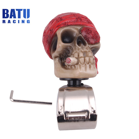 Universal New Red Skull Steering Wheel Knob Booster w/ Installation Kit