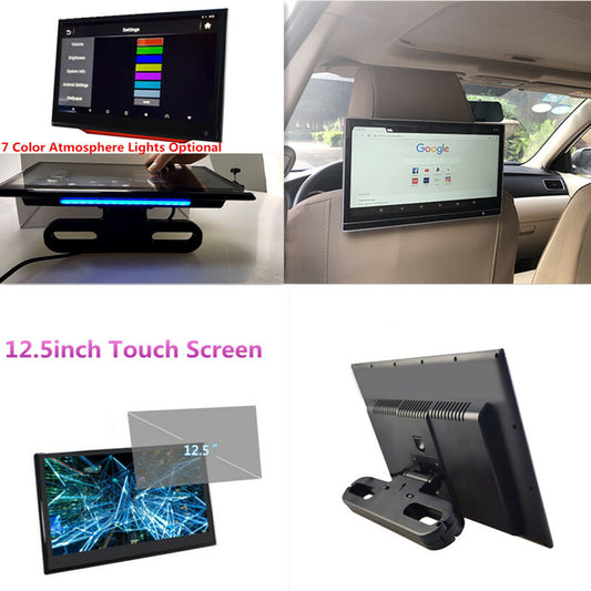 12.5 Car Headrest Monitor Multimedia Audio Video Player Support Touch Screen