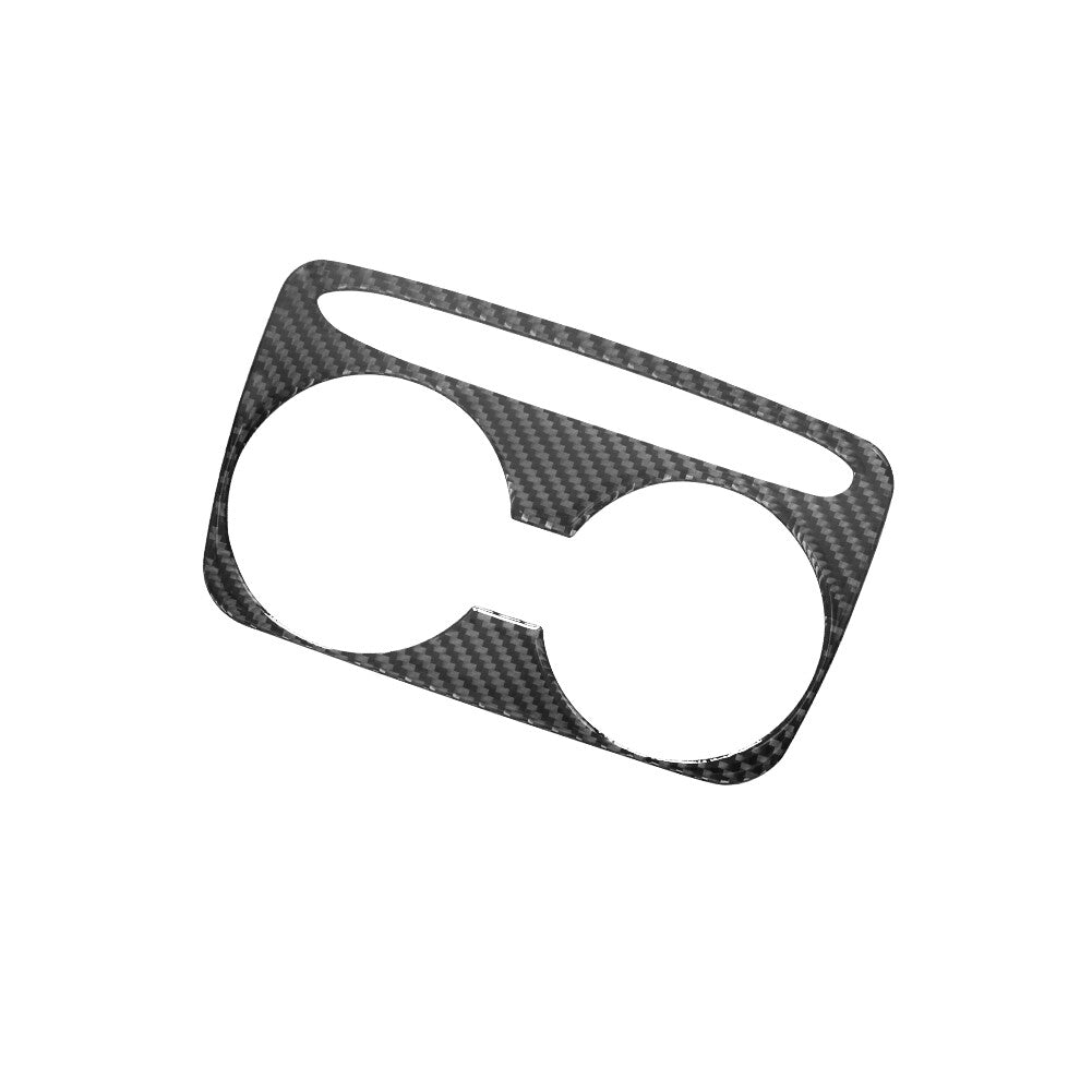 Carbon Fiber Rear Cup Holder Frame Trim Cover for KIA Sedona 2015-2016 Type B