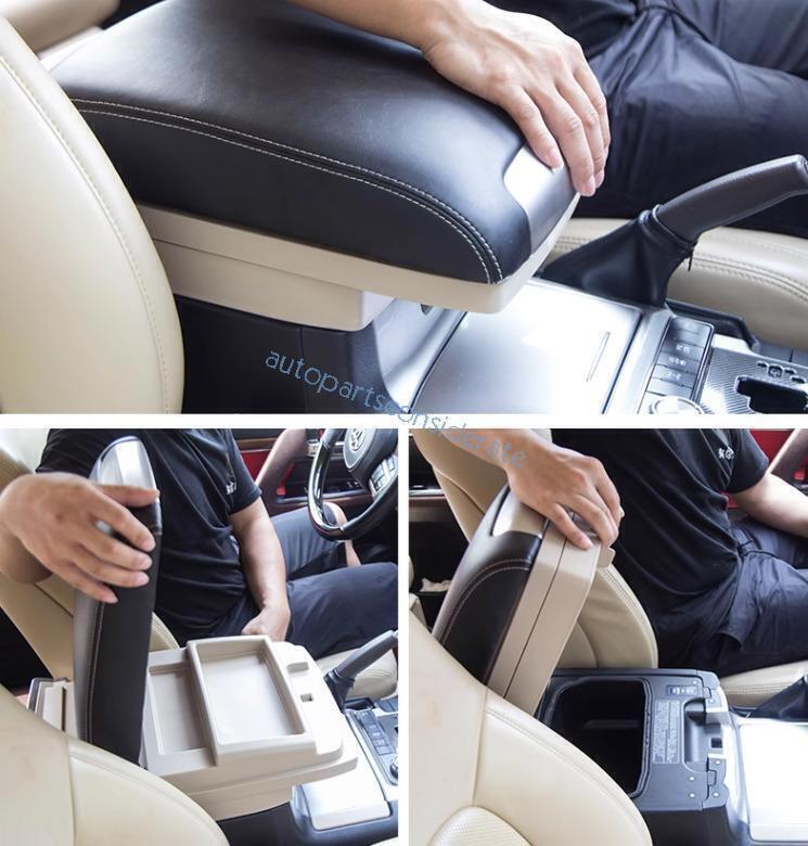 for Toyota for Land Cruiser 2008-21 Console Armrest Lid Box Booster Cushion Black 1X