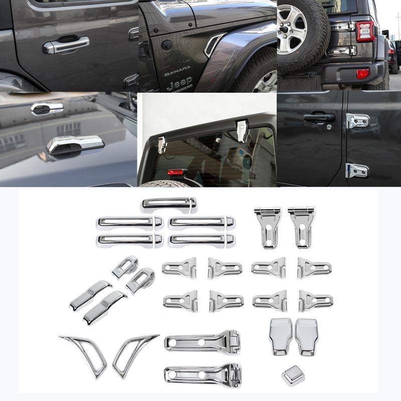 for Jeep for Wrangler JL 2018+ Exterior Kit Door /Tailgate Hinge Trim Accessories43