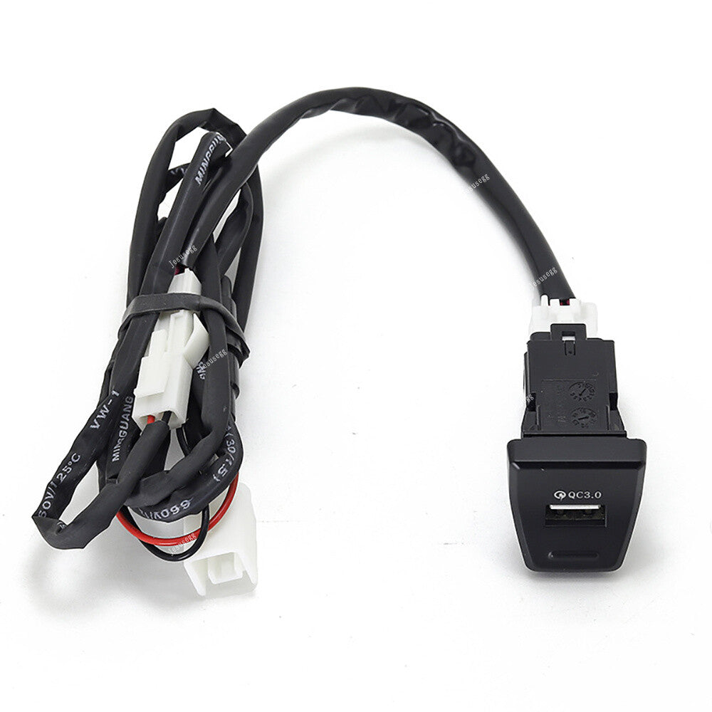 Car Interior QC3.0 AUX USB Fast for Charger Switch Cable For 2019-2020 for Toyota RAV4