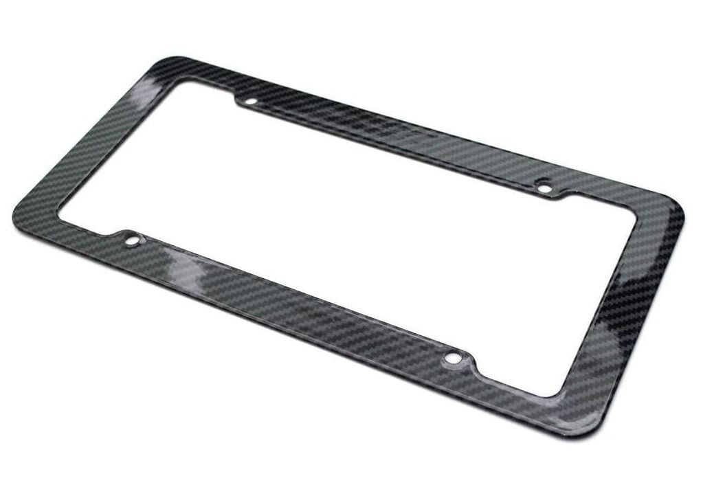 1 piece car license plate frame cover cap trunk black carbon suitable for Hyundai