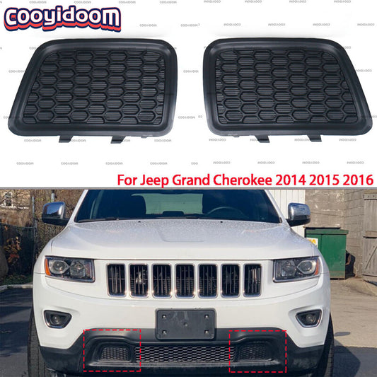 1 Pair Front Lower Grille Insert Bezel Bumper for Jeep Grand Cherokee 2014-2016