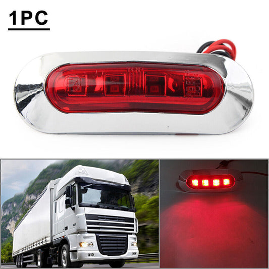 1x LED Side Clearance Marker Light For Car Truck Trailer Pickup 12V 24V Red
