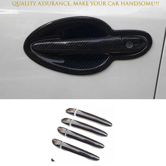 8P for Mazda 3 Axela 2017-18 Carbon Fiber Exterior Side Door Handle Cover Trims