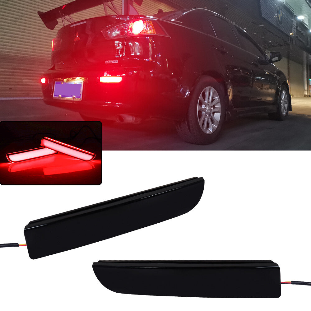 Smoked lens bumper reflector rear brake fog light suitable for Mitsubishi Lancer Evo