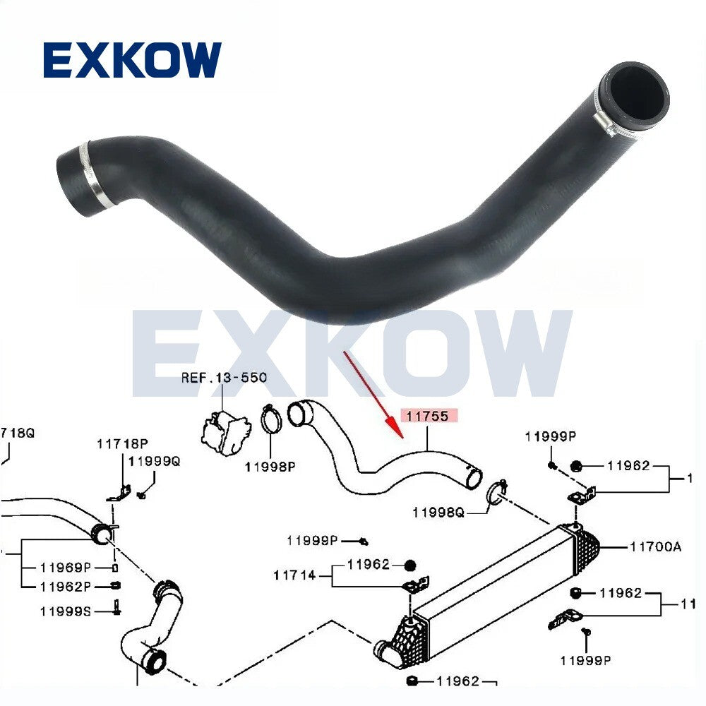 Intercooler Intake Air Hose for Mitsubishi Outlander GF6W 2.2L 2012- 1505A568