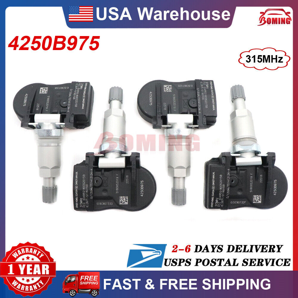 4Pcs TPMS 4250B975 for Mitsubishi Outlander Lancer i-MiEV TIRE PRESSURE SENSOR