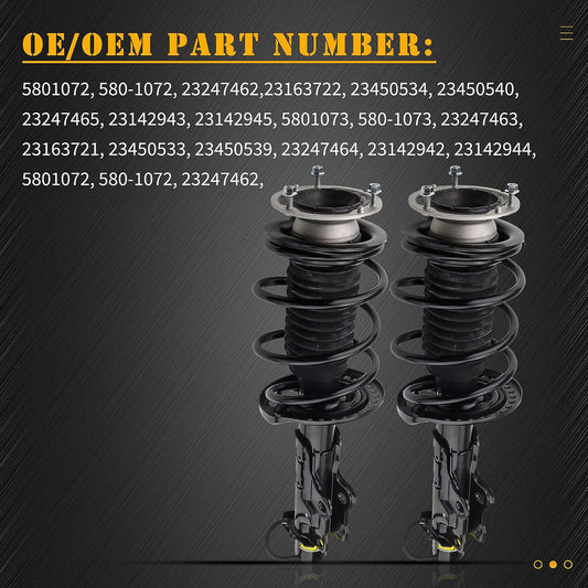 4-piece front + rear shock absorber struts by Assys Magneride, suitable for GMC for Sierra 1500 Denali 2015-2018.