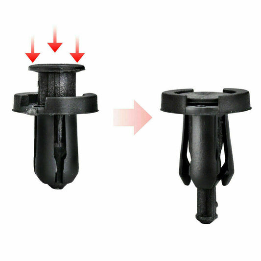 20Pcs Bumper Clips 10mm Hood Fender Push Rivets Retainer Fasteners for Honda 1