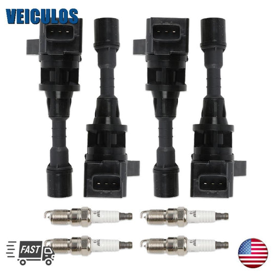 4x Ignition Coil  4x Iridium Spark Plug Fit for 2006-2008 for Mazda 5 UF541