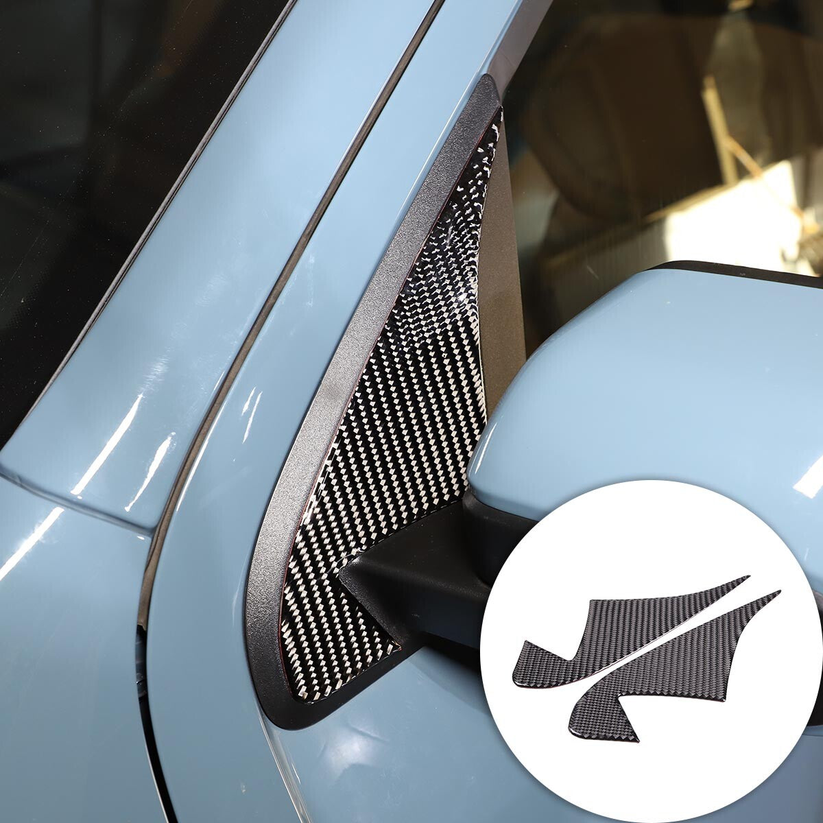 2-Pack Smoked Black Rear Fog Light Covers for Corvette C7 2014-19