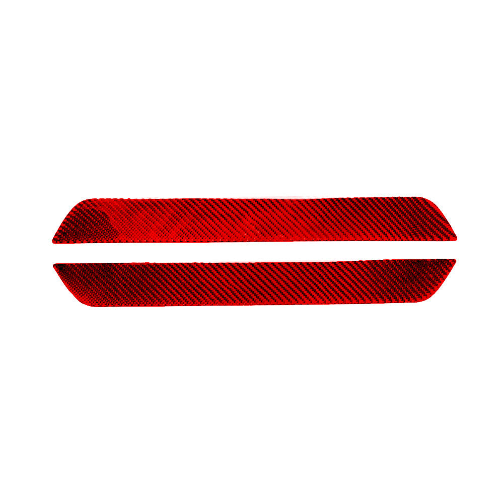 Red Carbon Fiber Front Door Sill Panel Cover Trim for Tesla Model 3/Y 2017-2022