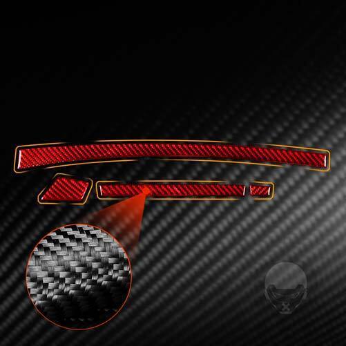 for Honda Accord 2014-17 Red Carbon Fiber for Co -Pilot Dashboard Strip Cover Trim