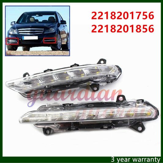 A pair of LED DRL fog lights suitable for Mercedes S450 S550 S600 S63 CLS GLK R-Class