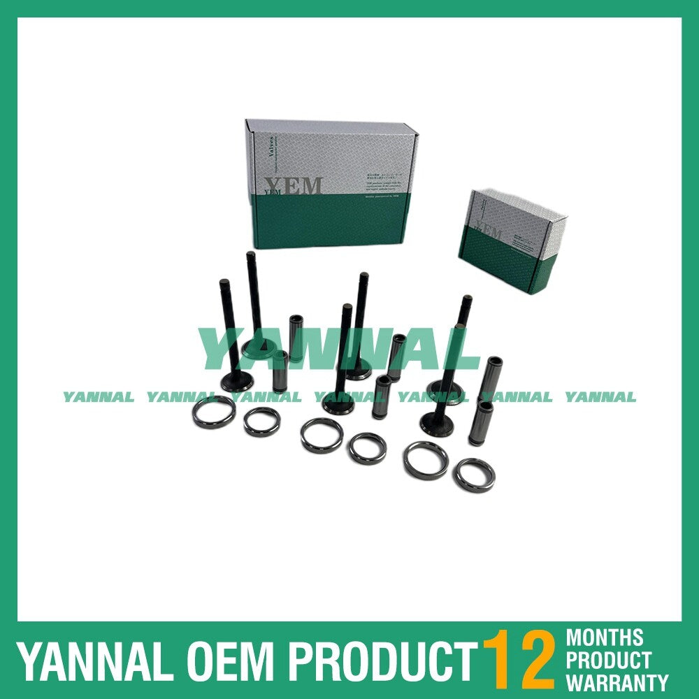 New 3TNE68 Intake and Exhaust Valve Guide Kit for Yanmar 4010 AC-16 Tractors
