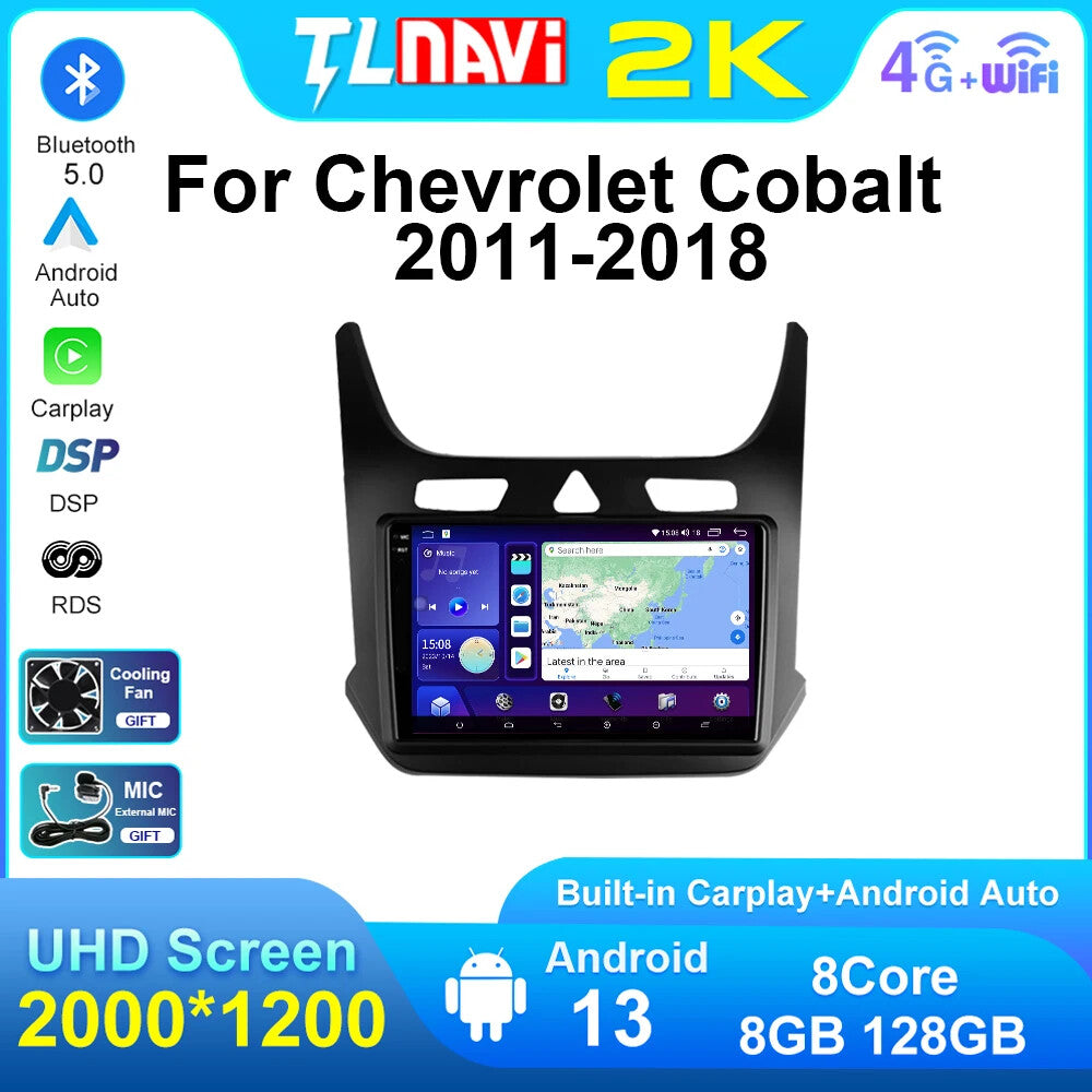 for Chevrolet Cobalt 2 2011-2018 Car Radio Carplay Multimedia Player GPS Screen