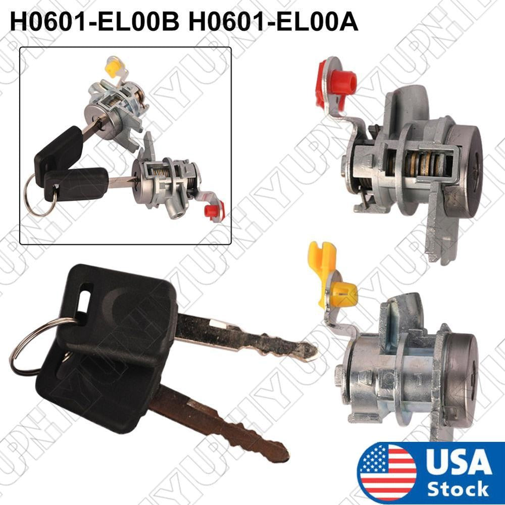 2 x Door Lock Cylinders+2Keys for Nissan Versa 2007-2013 H0601-EL00B H0601-EL00A