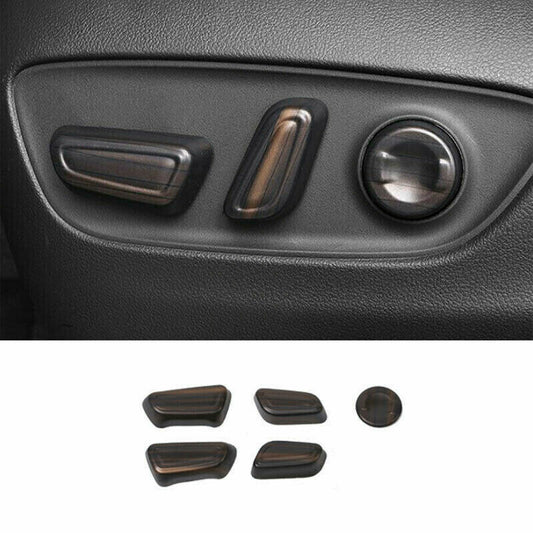 Matte Wood Grain for Seat Adjustment Button Cover Trims for Toyota Venza 2021-2023