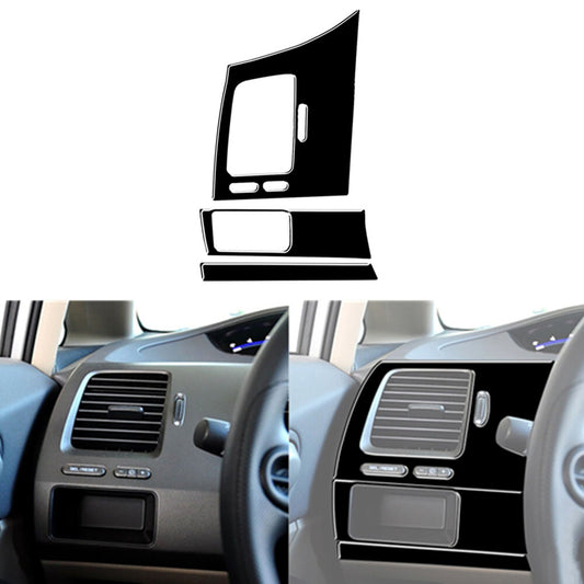 3Pcs Piano Black Left Air Vent Panel Cover Trim for Honda for Civic 8th 2006-2011