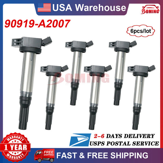 Set of 6 NEW Ignition Coils for Toyota for Avalon for Camry for Lexus for Avalon 90919-A2007
