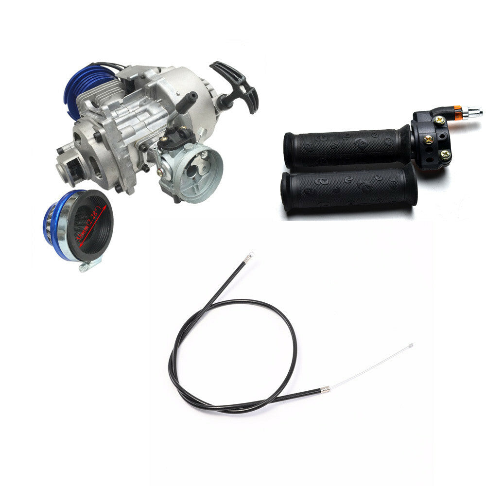 Big Bore 49cc 2-stroke motor kit for pocket bikes, for mini off-road bikes, scooters, and all-terrain vehicles.