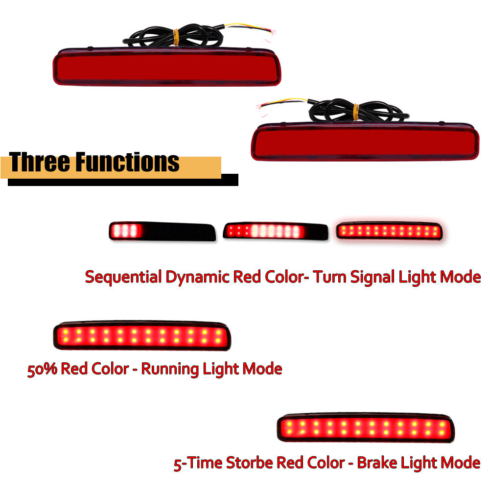 Red lens LED rear bumper reflector taillights suitable for 12-17 for Toyota Prius V for Scion tC
