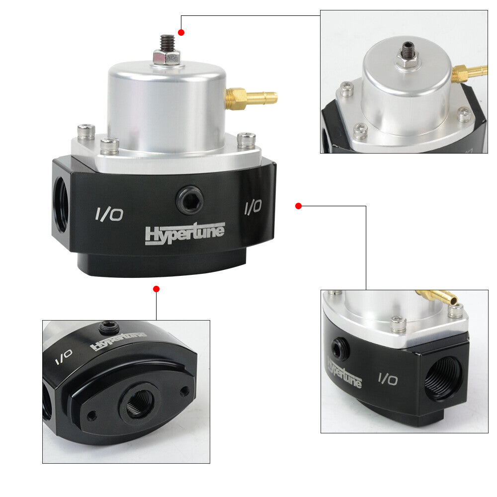SL Return Style Adjustable Fuel Pressure Regulator Gauge Boost Reference - 1:1