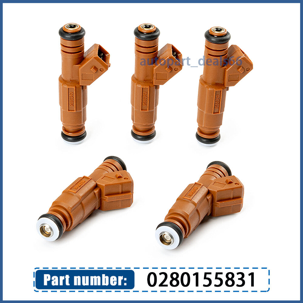 5-piece flow-matched fuel injectors for Volvo C70, S60, S70, VC70, XC90 0280155831