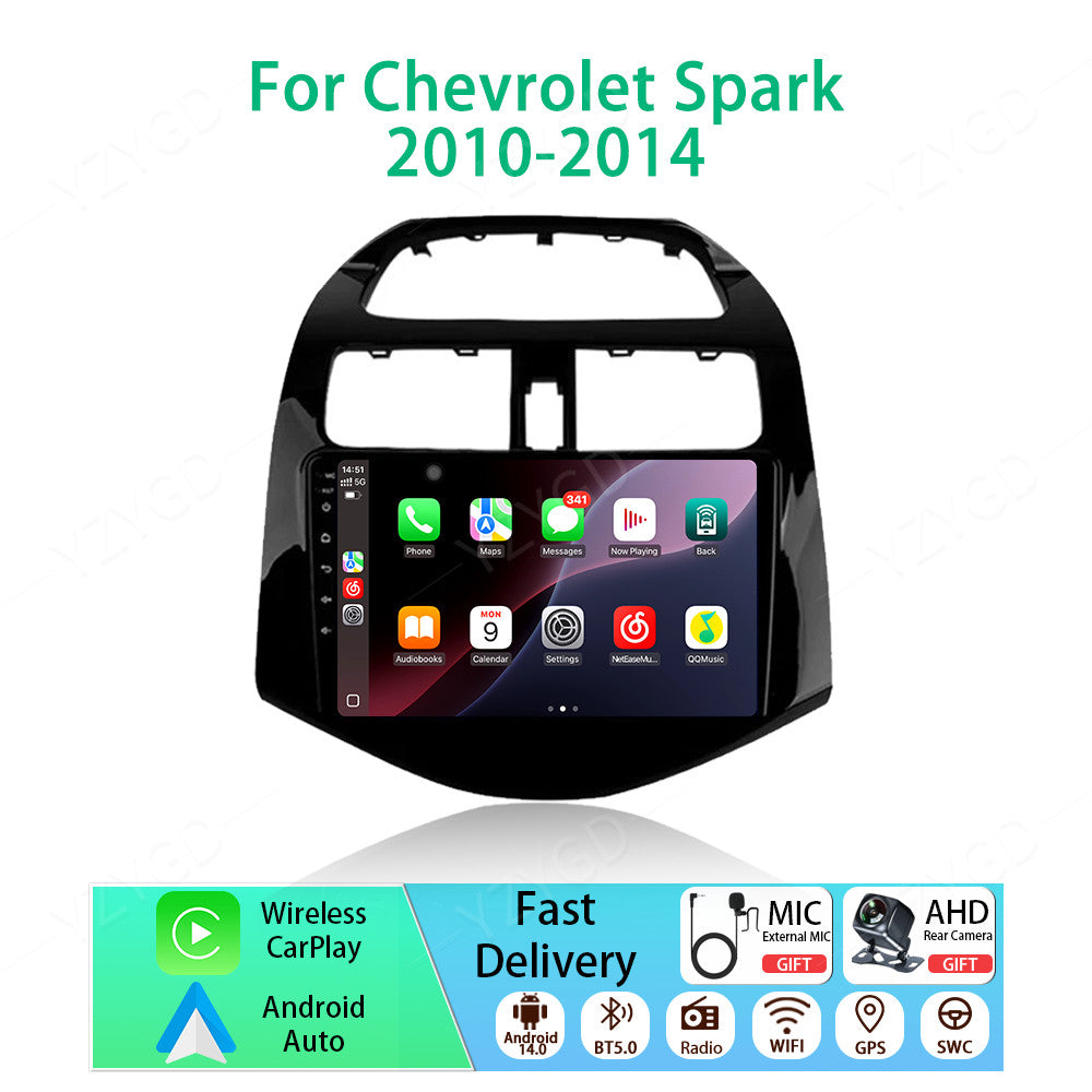 for Chevrolet Spark 2010-2014 Android Auto CarPlay Car Radio Stereo GPS Screen