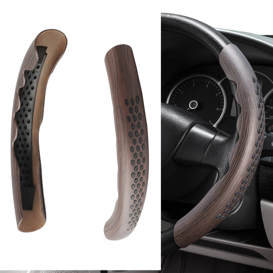1 Pair Universal Steering Wheel Cover Booster Wood Grain Anti-slip Accessories