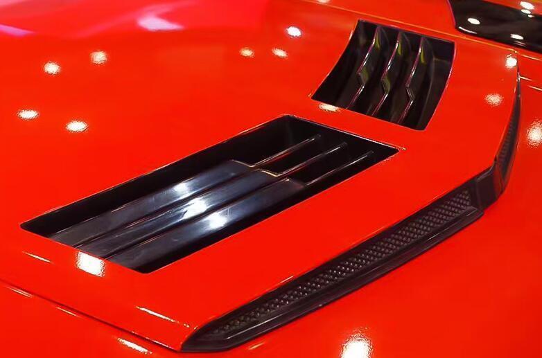 Primer Black Engine Hood Fender Air Outlet Frame 1PCS for Ford for Mustang 2015-2017