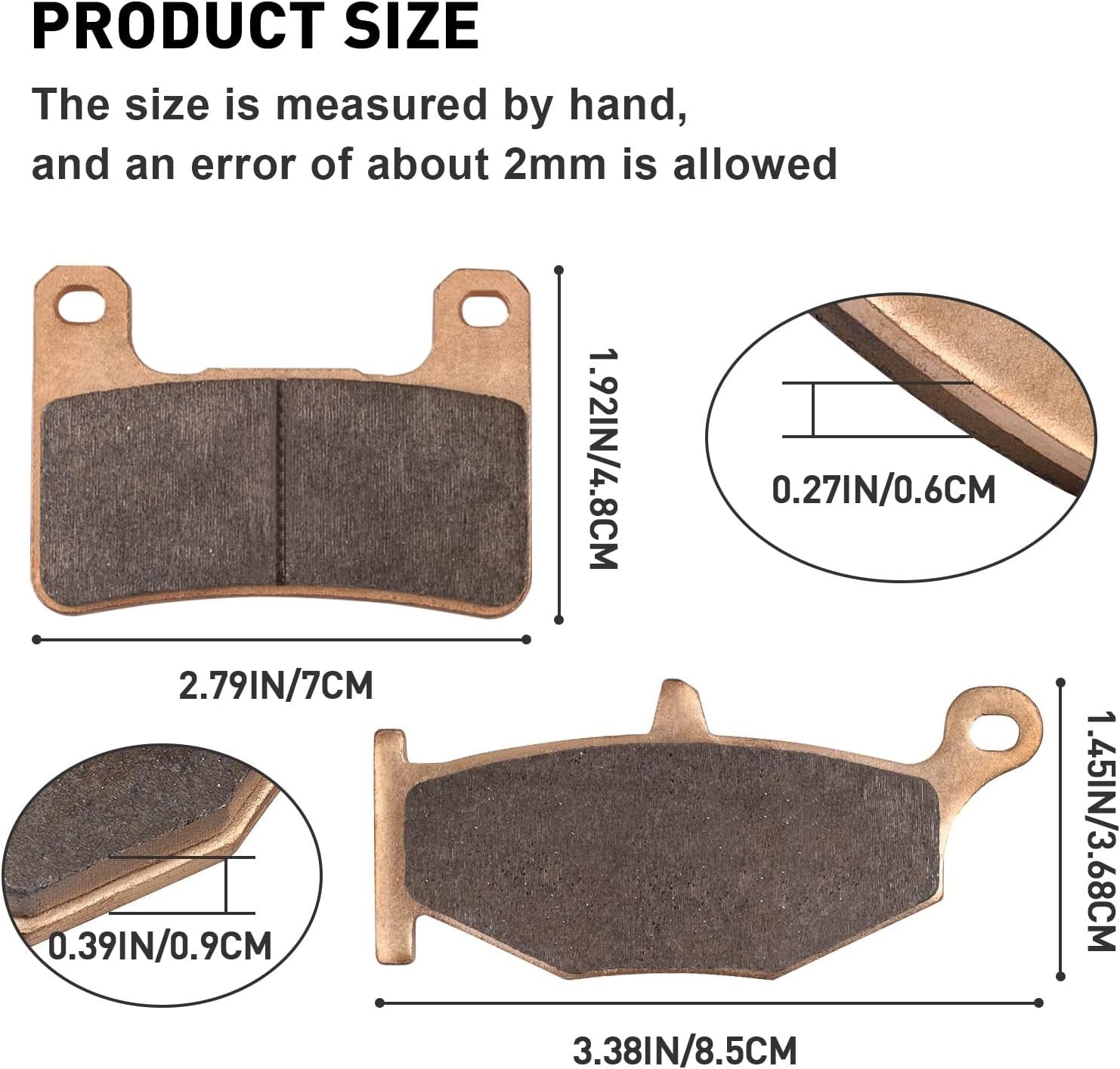 Brake Pads for Suzuki GSXR600 GSXR750 K6/K7/K8/K9/L0 2006-2010, Vstrom DL1000 XT