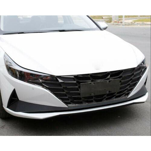 Carbon Fiber Sticke Front Bumper Lip Spoiler Cover Trim for Hyundai for Elantra 2021