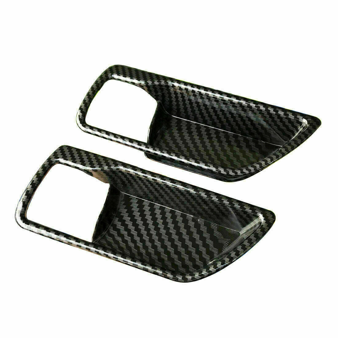 Carbon Fiber Interior Door Bowl Panel Cover Trim for Toyota Highlander 2020-2023